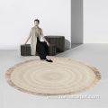 Hand Braided woven moroccan round wool area rugs